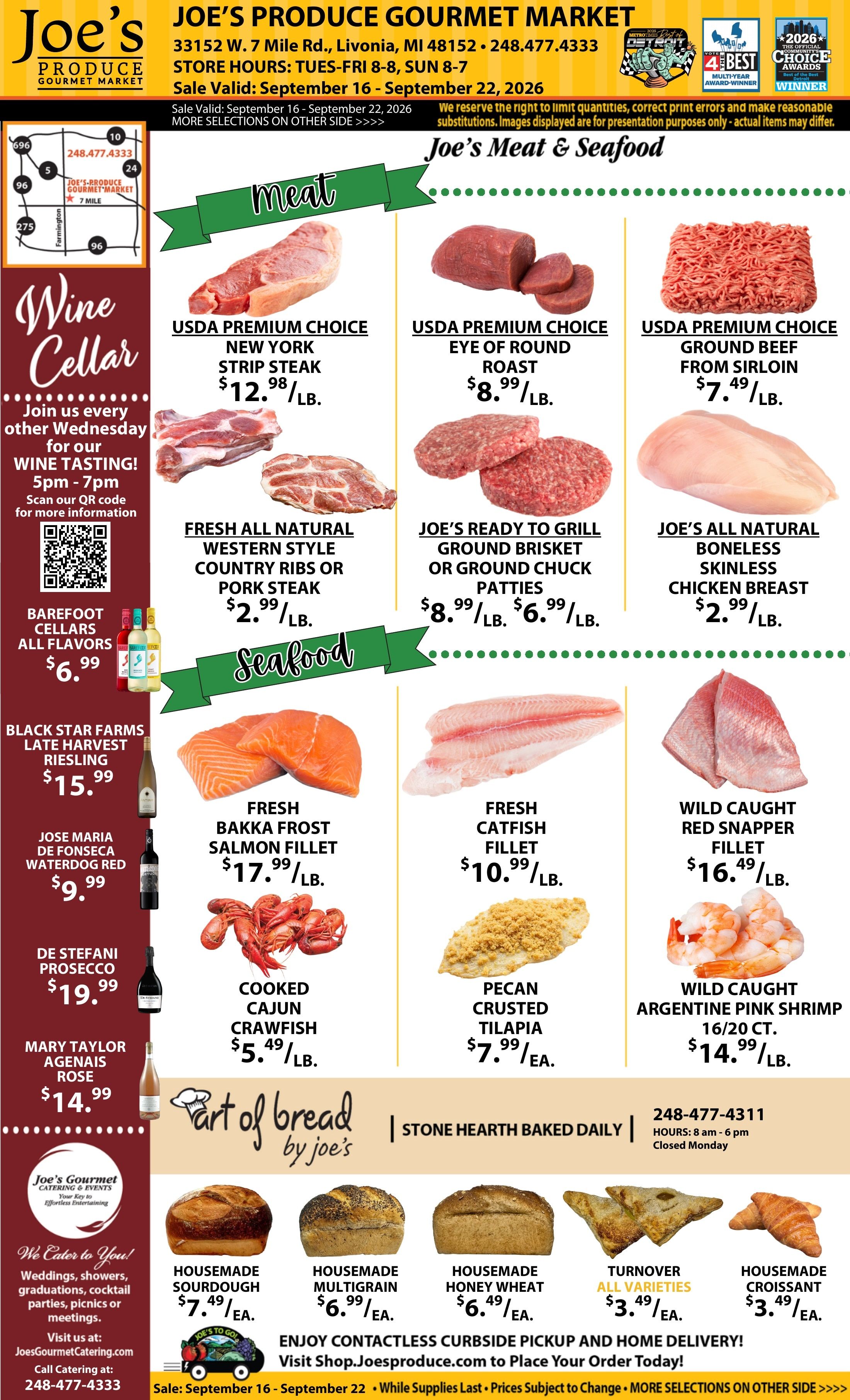 Joe's Produce Gourmet Market Weekly Ad September 16 - 22, 2026