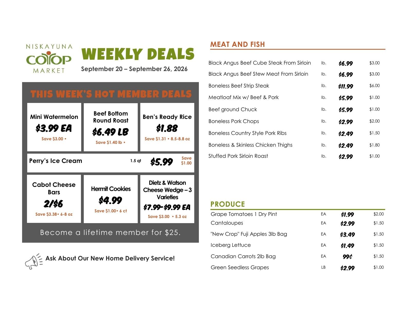 Niskayuna Co-op Weekly Ad September 20 - 26, 2026
