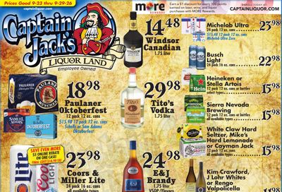 Captain Jack's Liquor Land Weekly Ad September 23 - 29, 2026