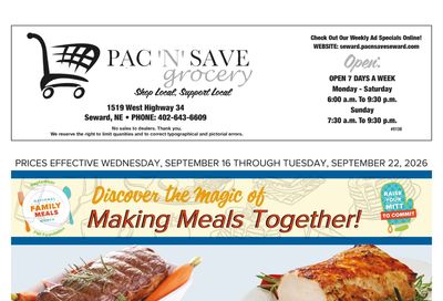 Pac N Save Weekly Ad September 16 - 22, 2026