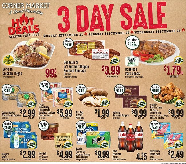 Corner Market MS (Alabama) Weekly Ad September 16 - 22, 2026