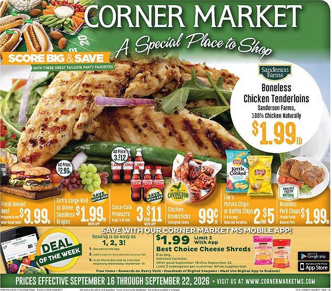 Corner Market MS (Mississippi) Weekly Ad September 16 - 22, 2026