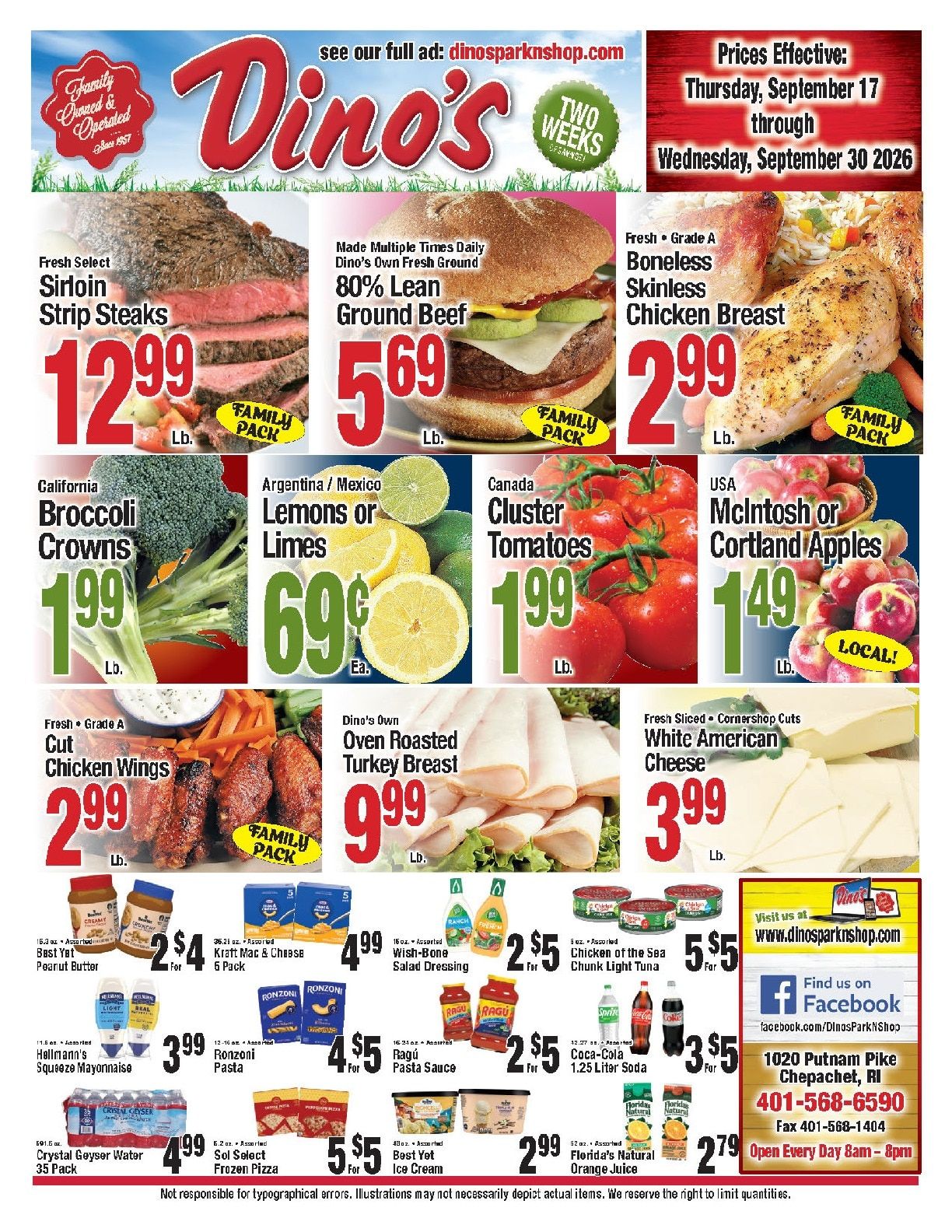 Dino's Park-n-Shop Weekly Ad September 17 - 30, 2026