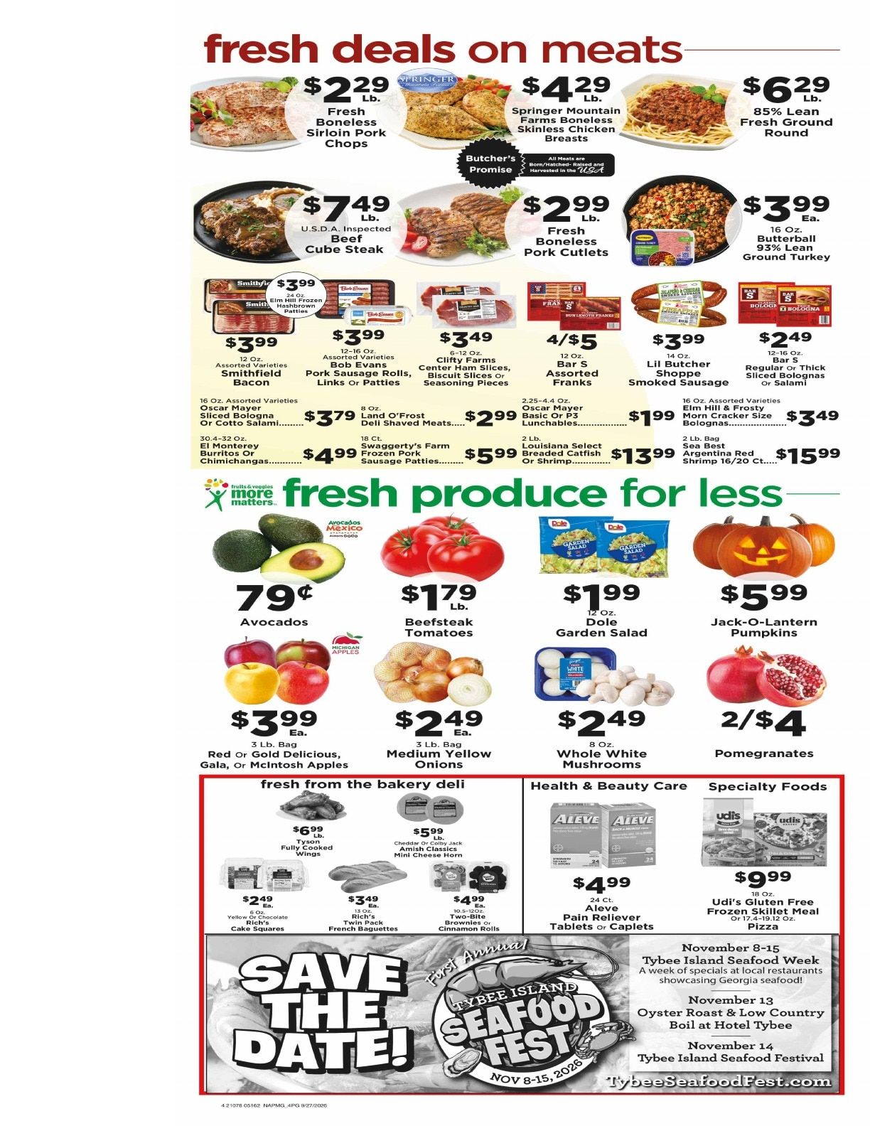 Tybee Market Weekly Ad September 27 - October 3, 2026