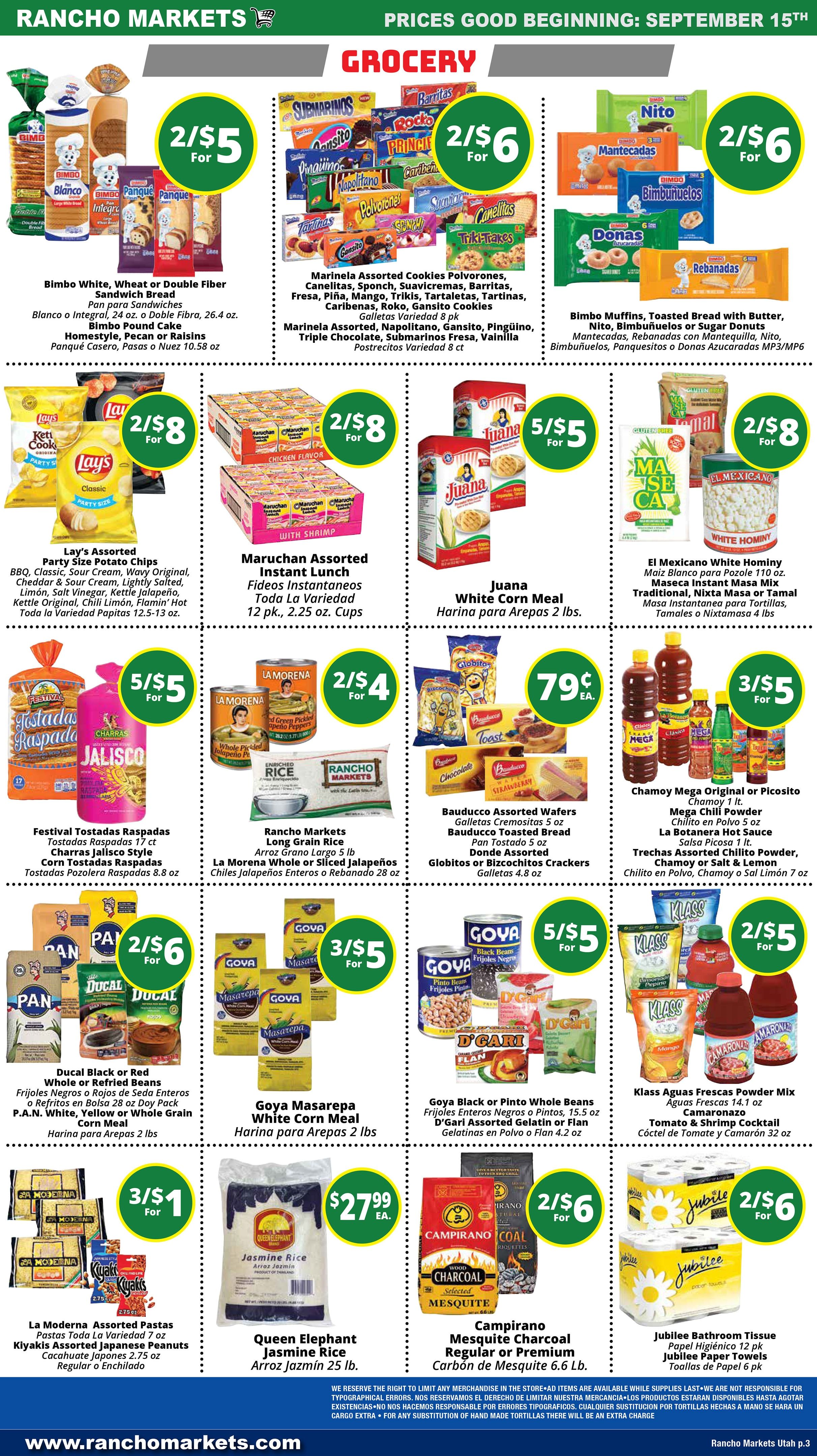 Rancho Markets (Utah) Weekly Ad September 15 - 21, 2026