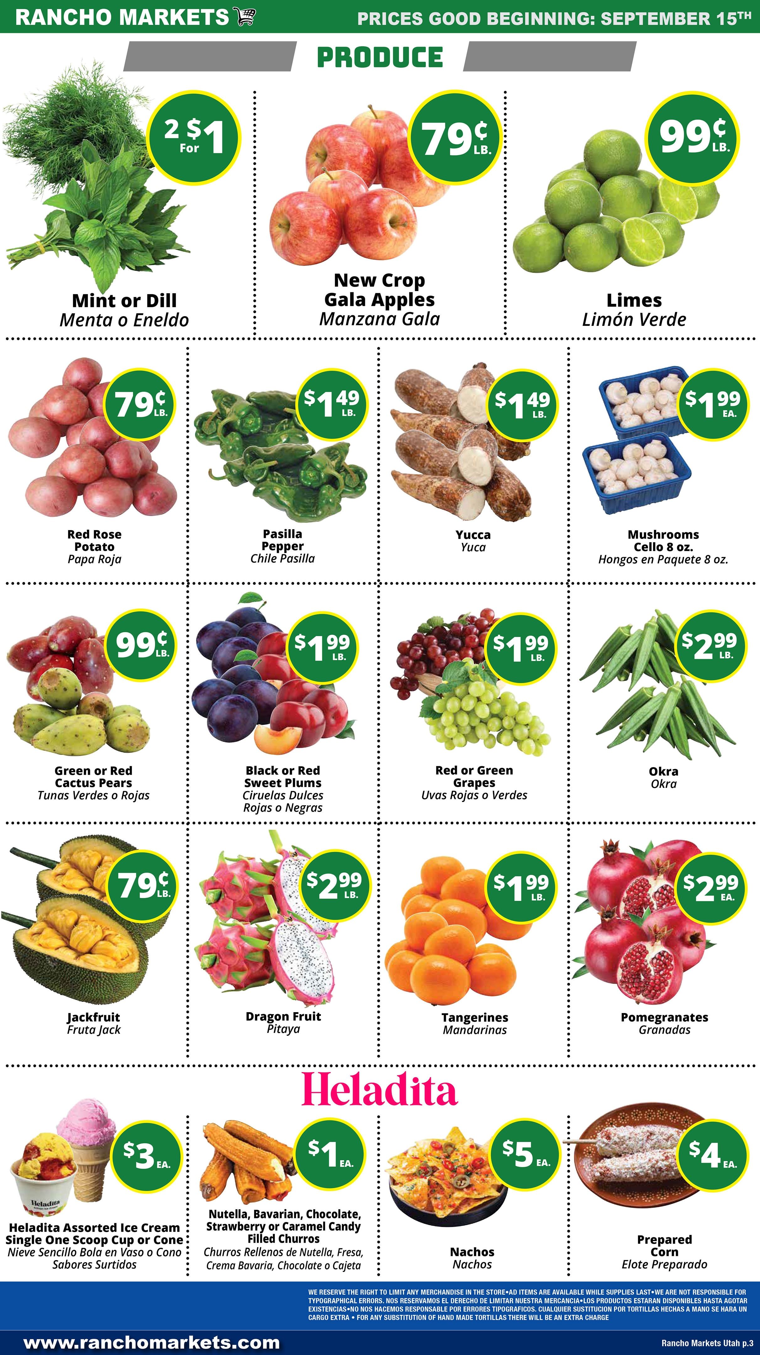 Rancho Markets (Utah) Weekly Ad September 15 - 21, 2026