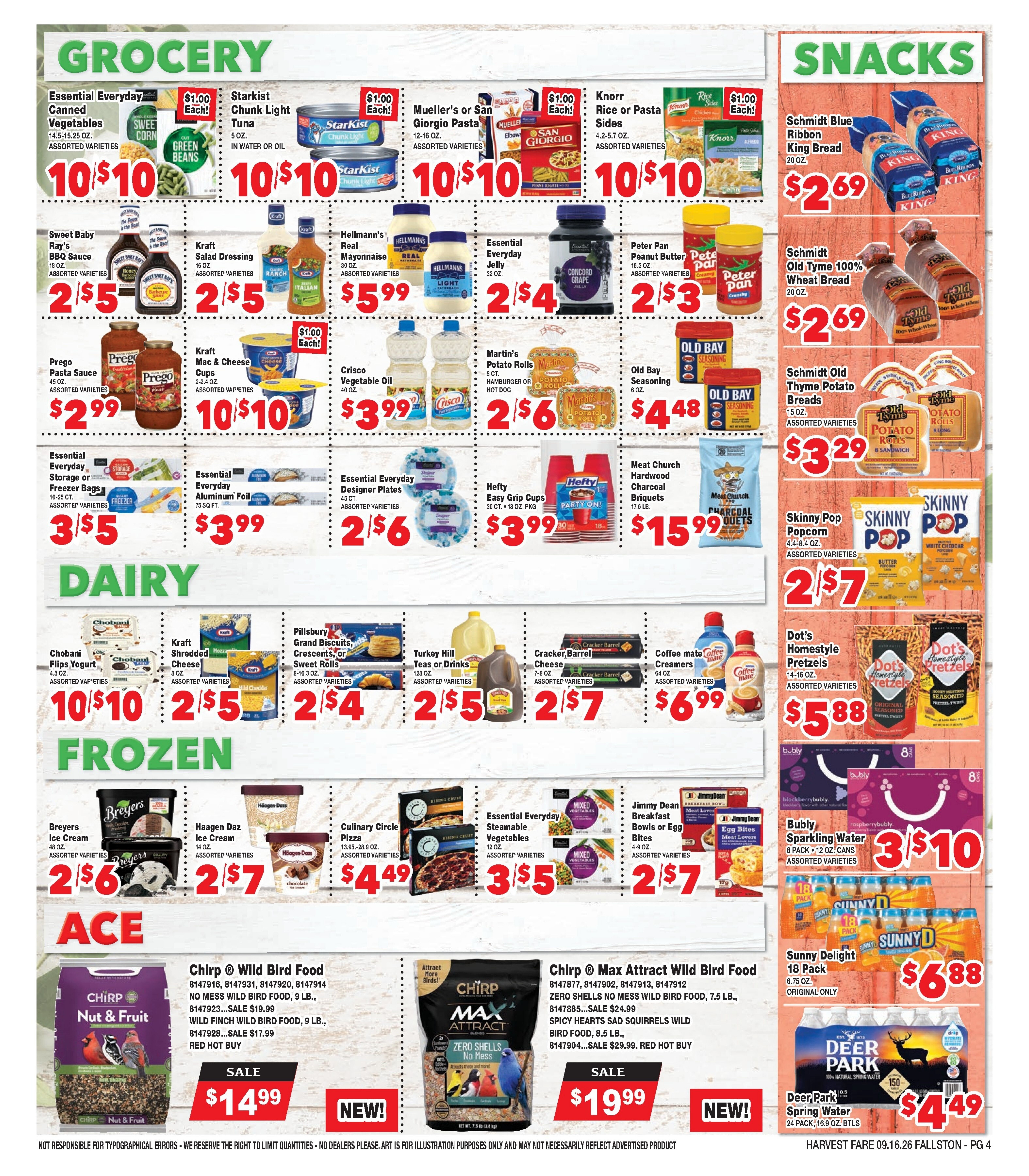 Harvest Fare (Fallston, MD) Weekly Ad September 16 - 22, 2026