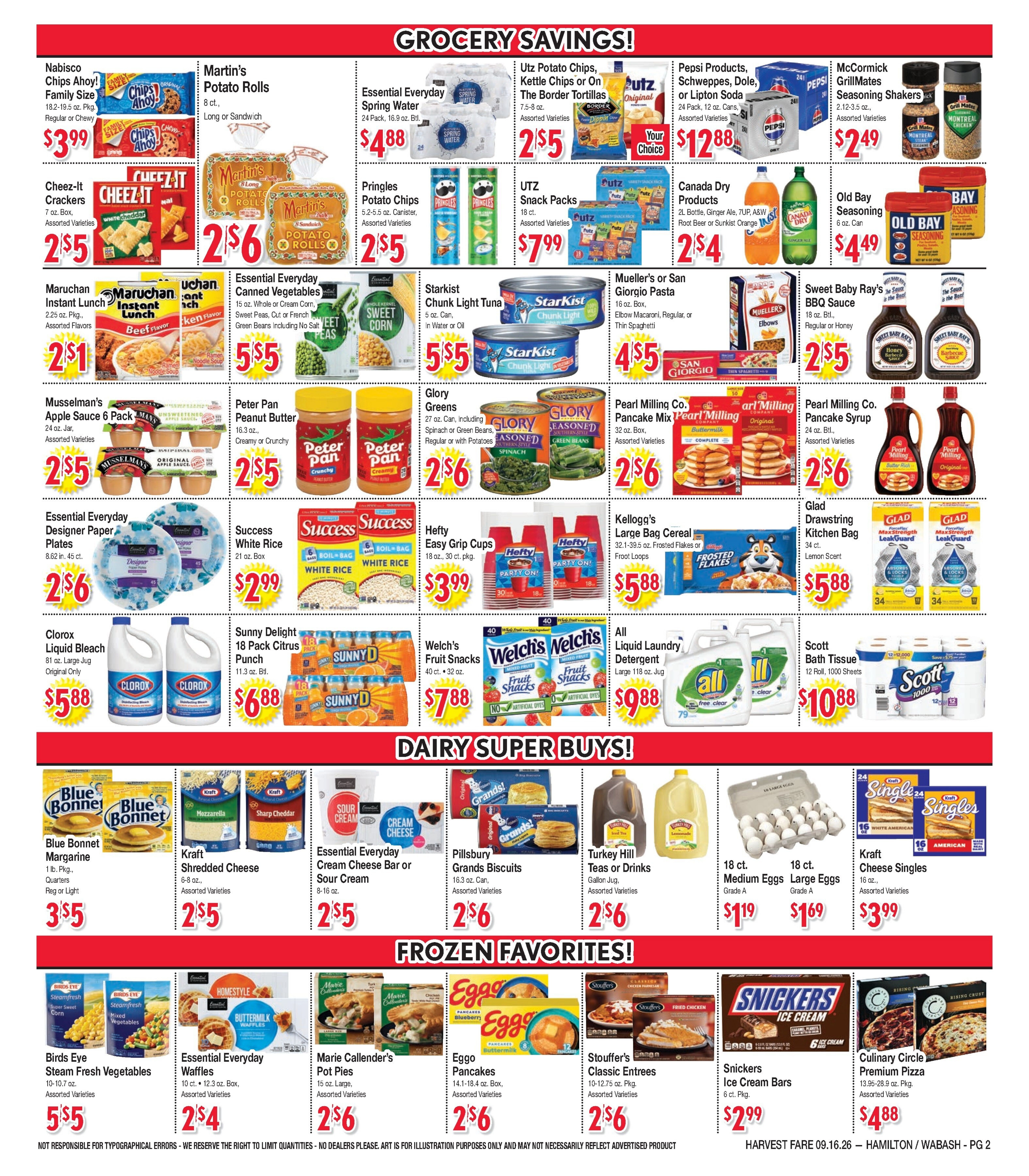 Harvest Fare (Maryland) Weekly Ad September 16 - 22, 2026