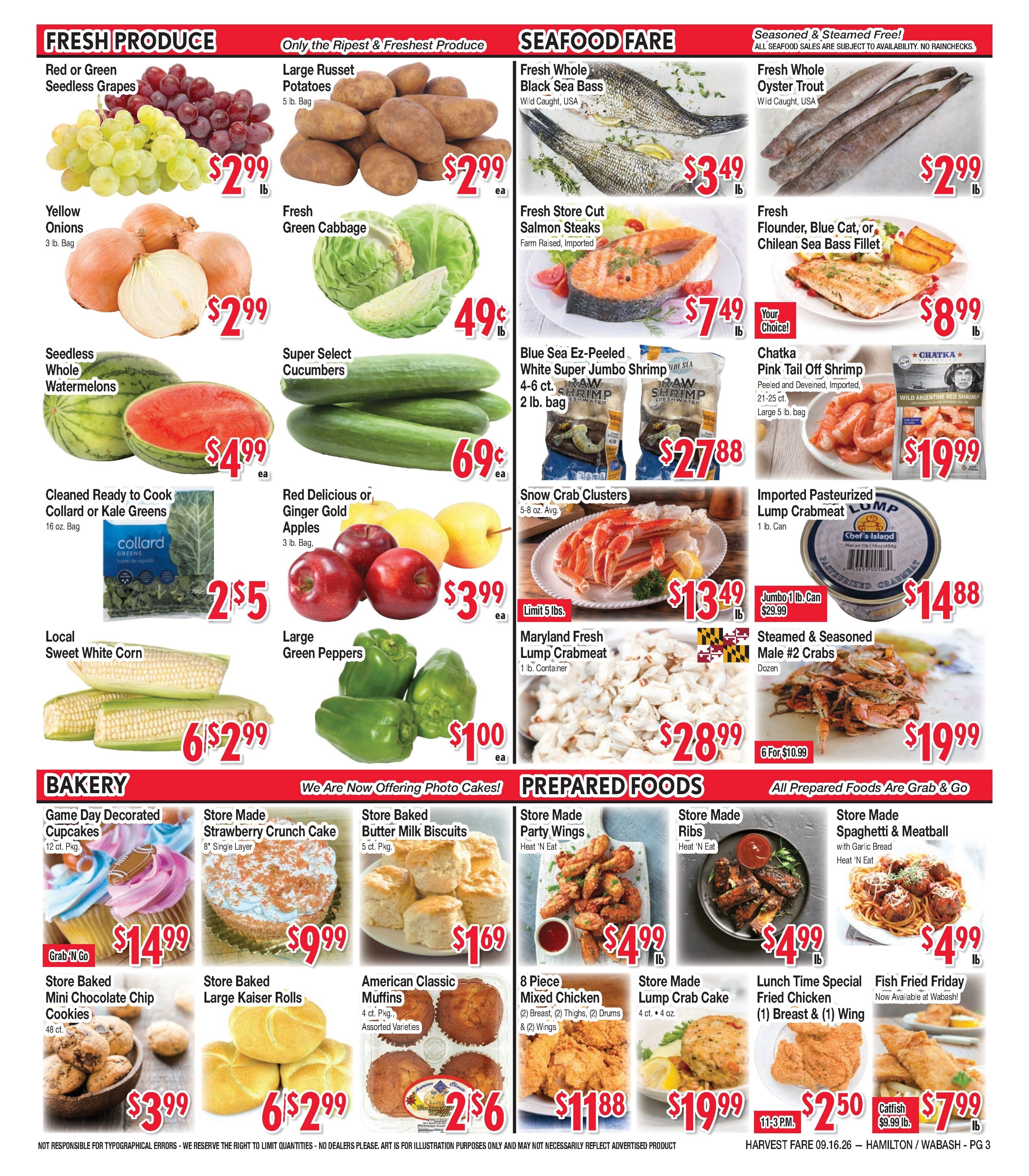 Harvest Fare (Maryland) Weekly Ad September 16 - 22, 2026