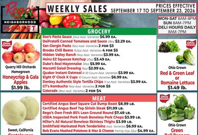 Rego's Neighborhood Market Weekly Ad September 17 - 23, 2026