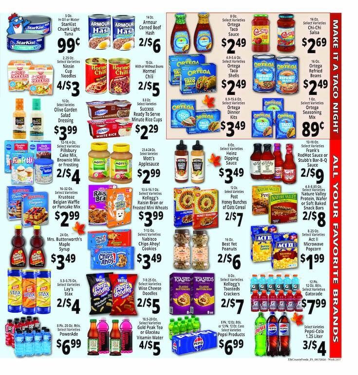 Elk County Foods Weekly Ad September 17 - 23, 2026