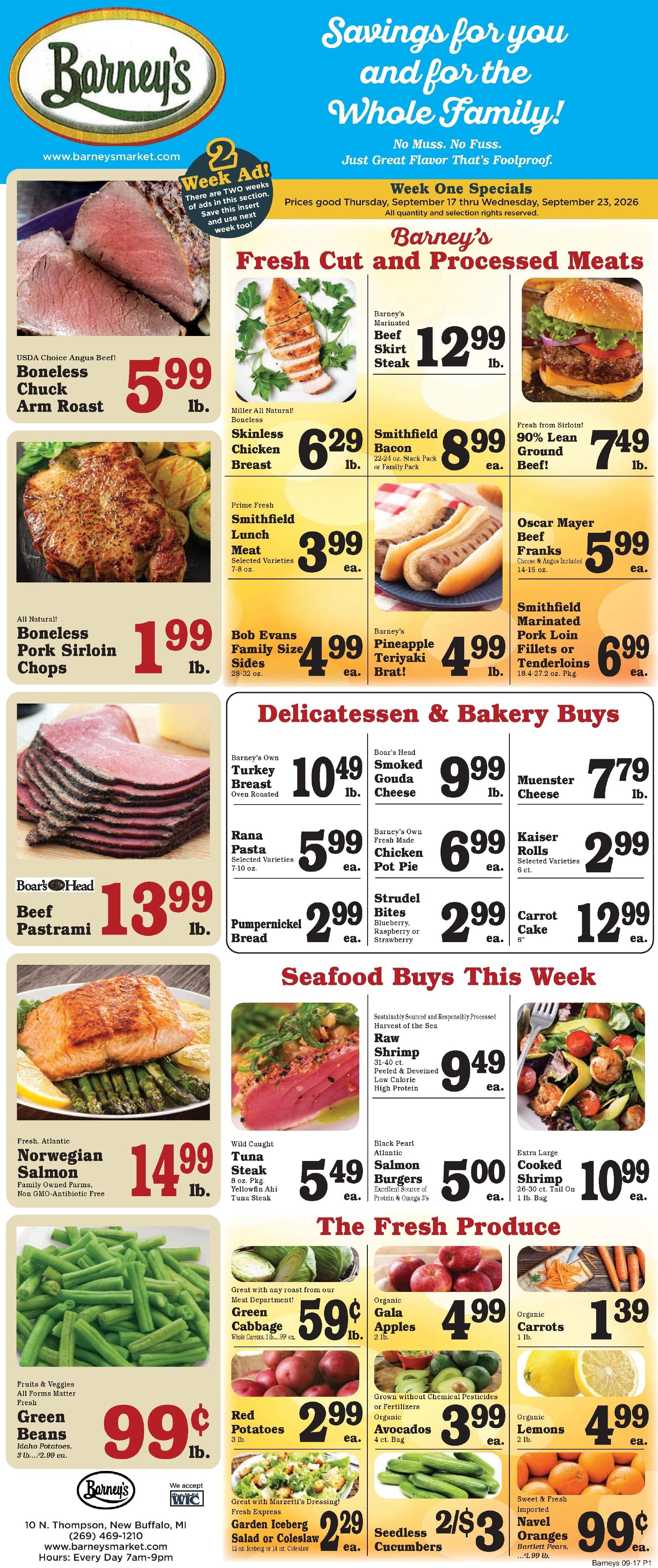 Barney's Market Weekly Ad September 17 - 23, 2026