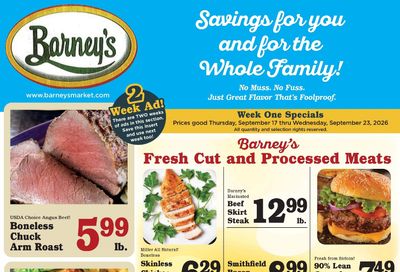Barney's Market Weekly Ad September 17 - 23, 2026