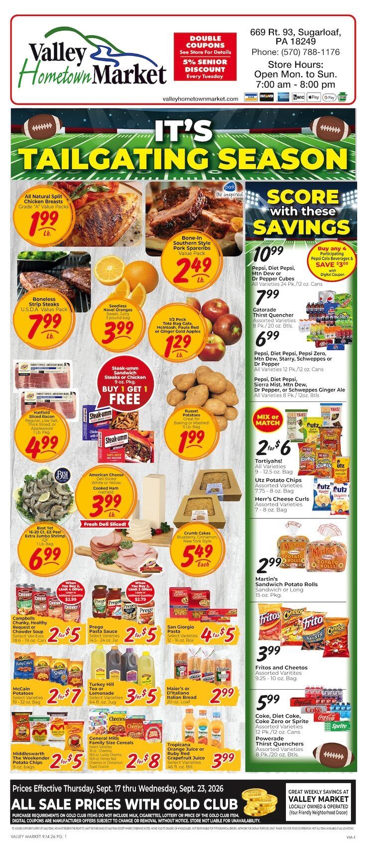 Valley Hometown Market Weekly Ad September 17 - 23, 2026