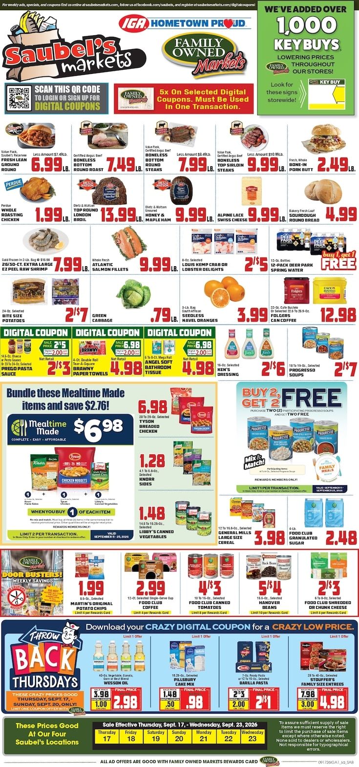 Saubel's Markets Weekly Ad September 17 - 23, 2026