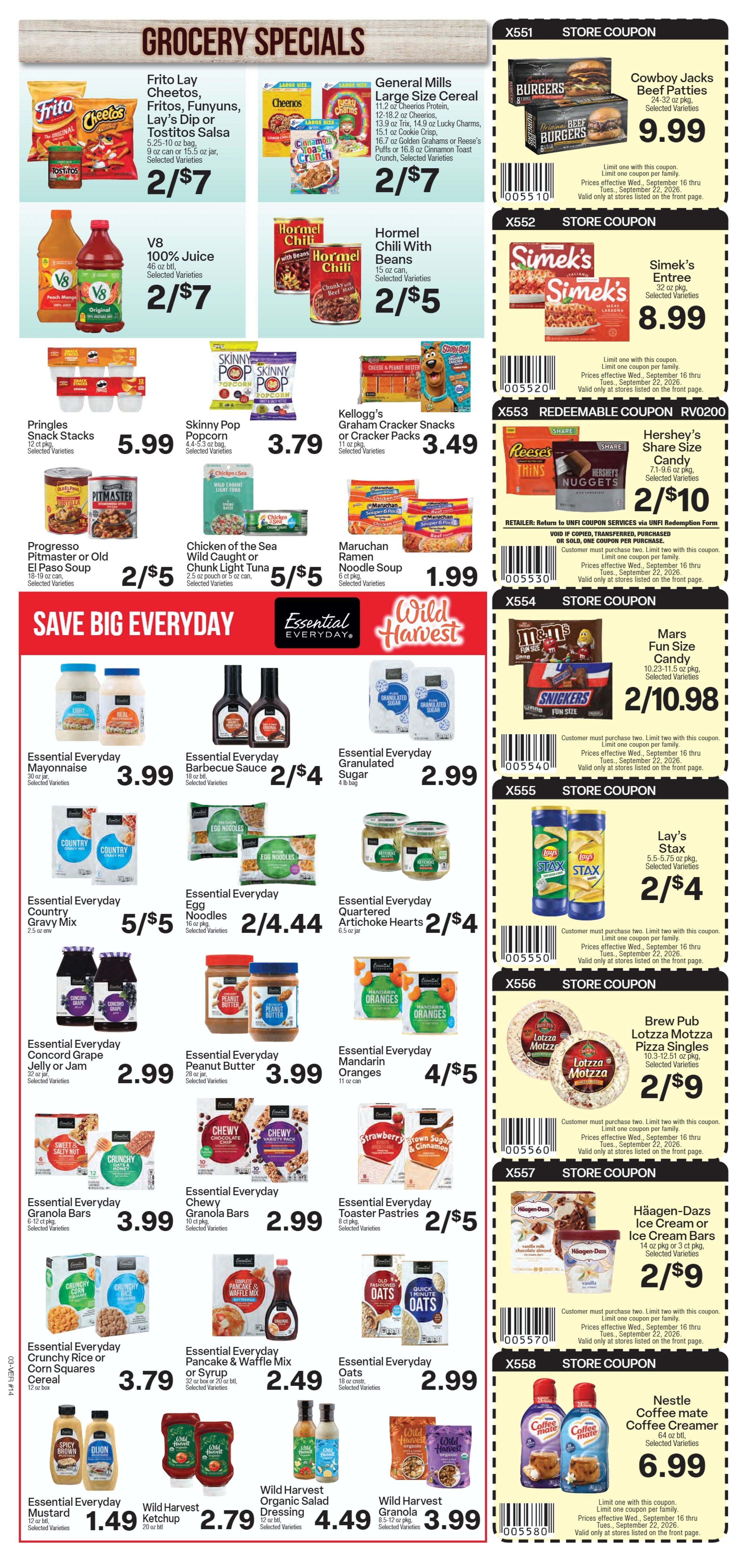 Chamberlain Food Center Weekly Ad September 16 - 22, 2026