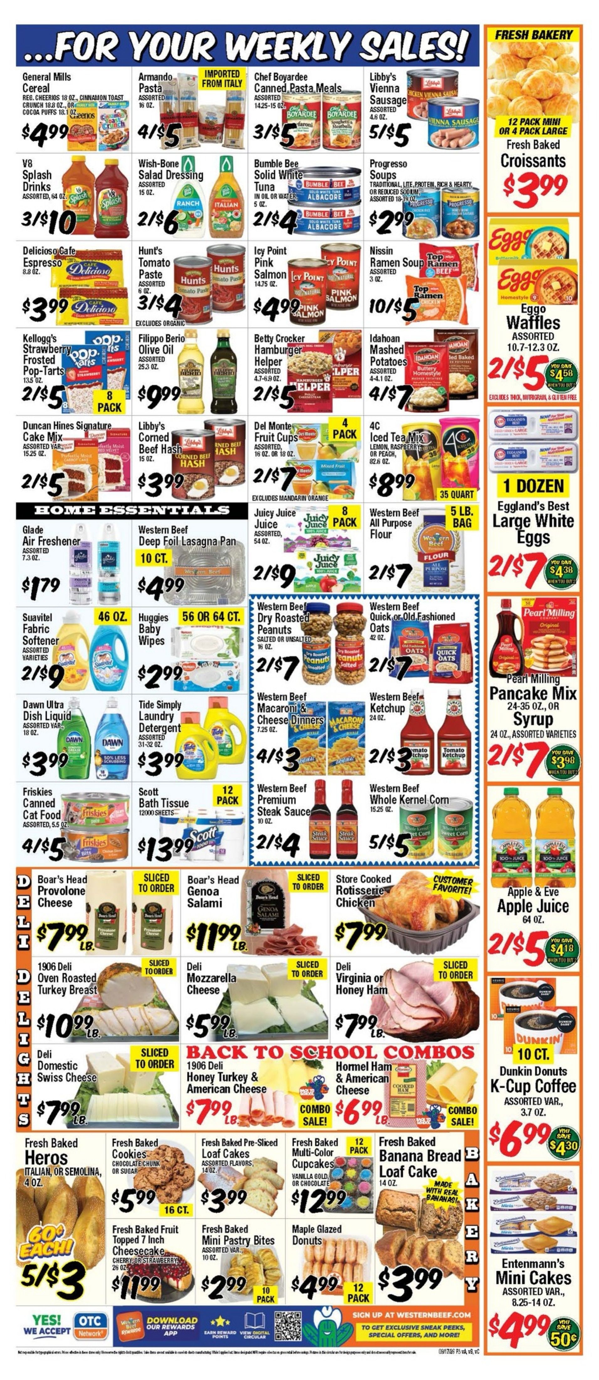 Western Beef (Road Carle Place, NY) Weekly Ad September 17 - 23, 2026