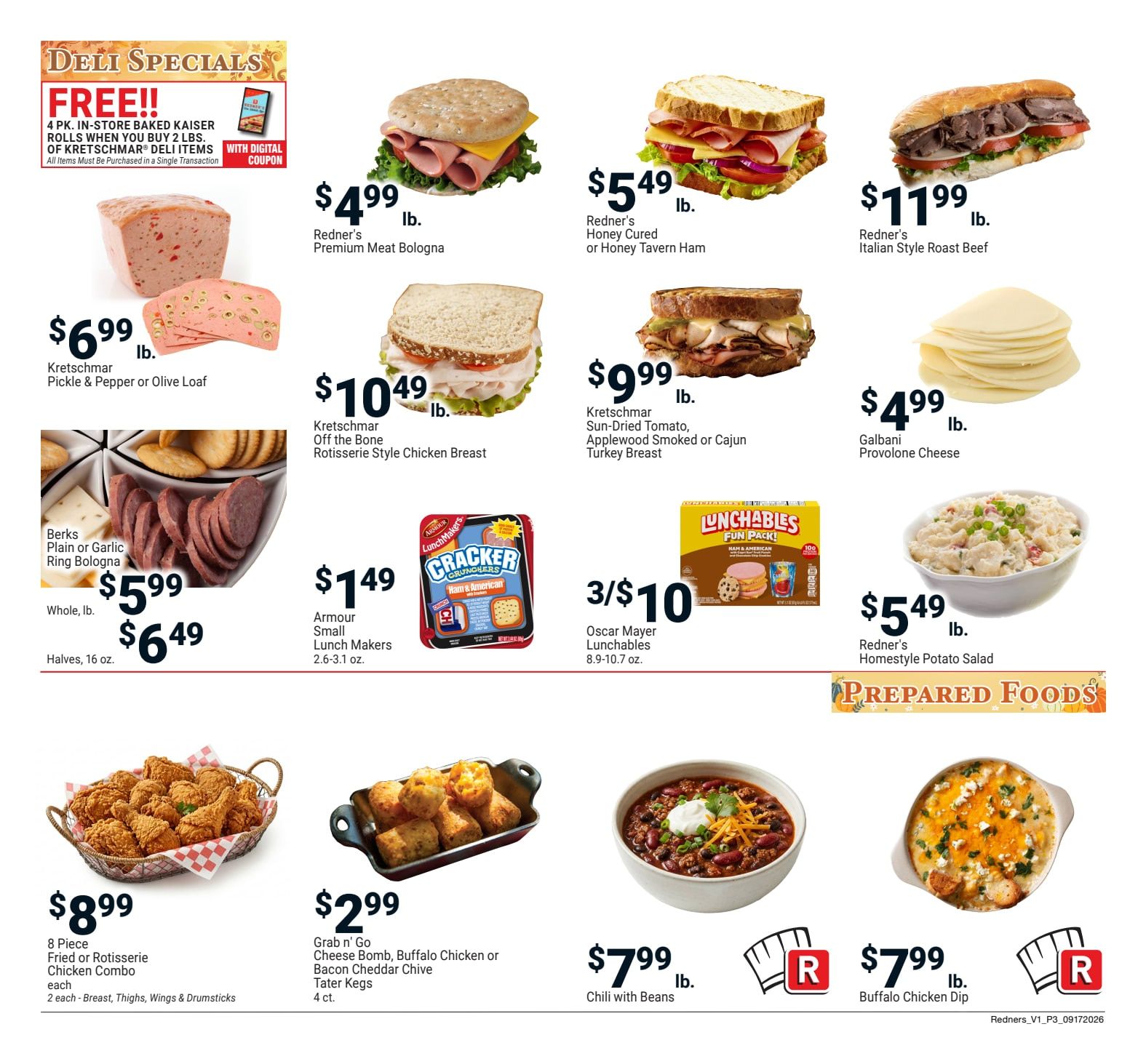 Redner's Markets (Audubon and other locations, PA) Weekly Ad September 17 - 23, 2026