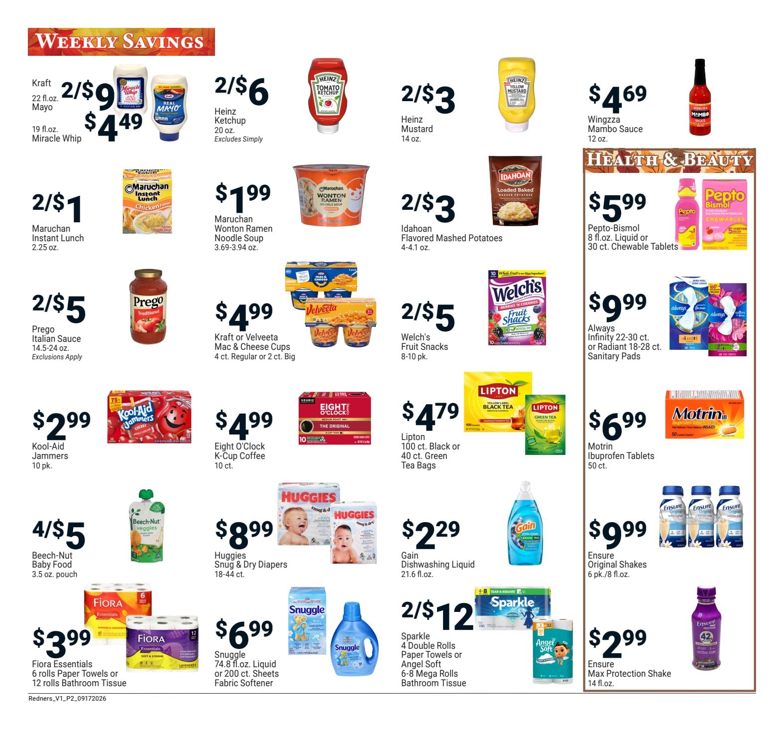 Redner's Markets (Camden and other locations, DE) Weekly Ad September 17 - 23, 2026