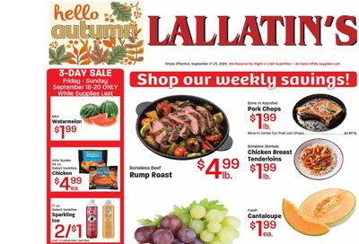 Lallatin Food Town Weekly Ad September 16 - 22, 2026