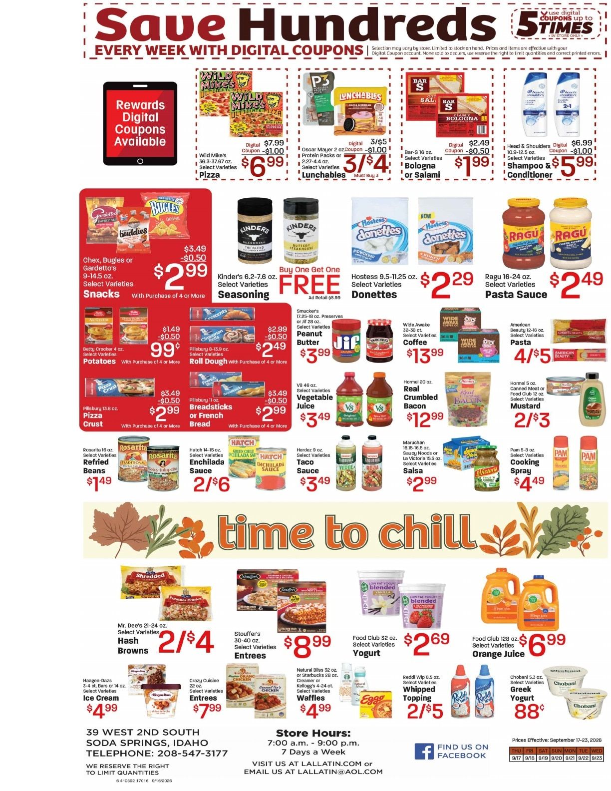 Lallatin Food Town Weekly Ad September 16 - 22, 2026