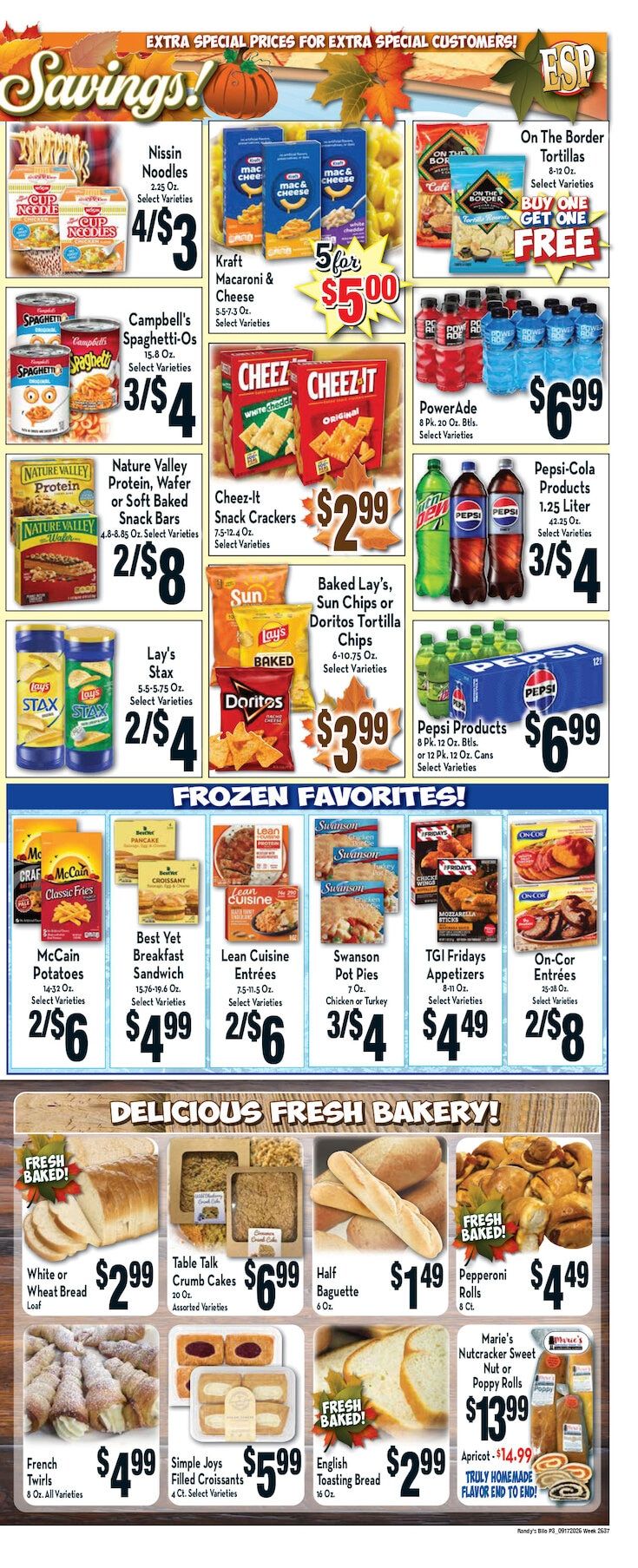 Randy's BiLo Weekly Ad September 17 - 23, 2026