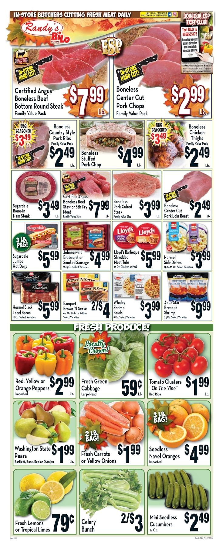 Randy's BiLo Weekly Ad September 17 - 23, 2026