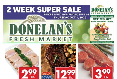 Donelan's Fresh Market Weekly Ad September 18 - October 1, 2026