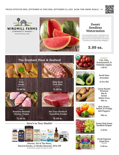 Windmill Farms Market Weekly Ad September 16 - 23, 2026