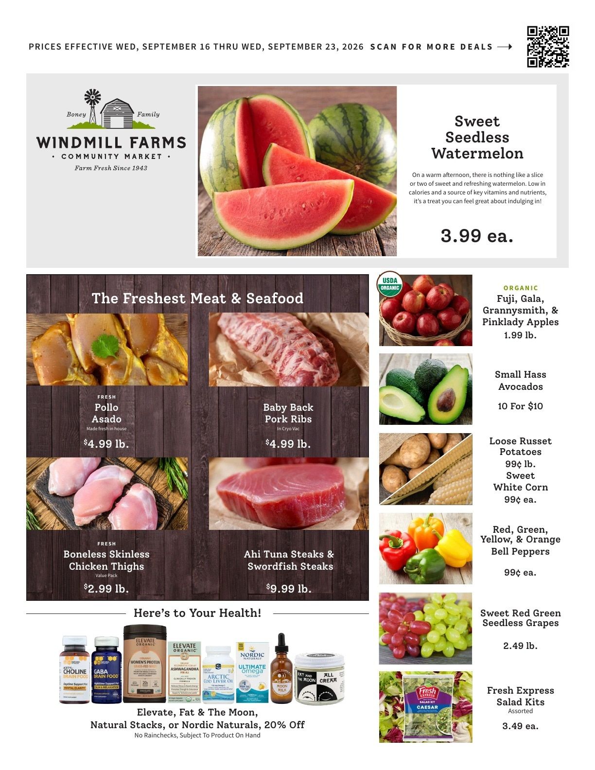 Windmill Farms Market Weekly Ad September 16 - 23, 2026