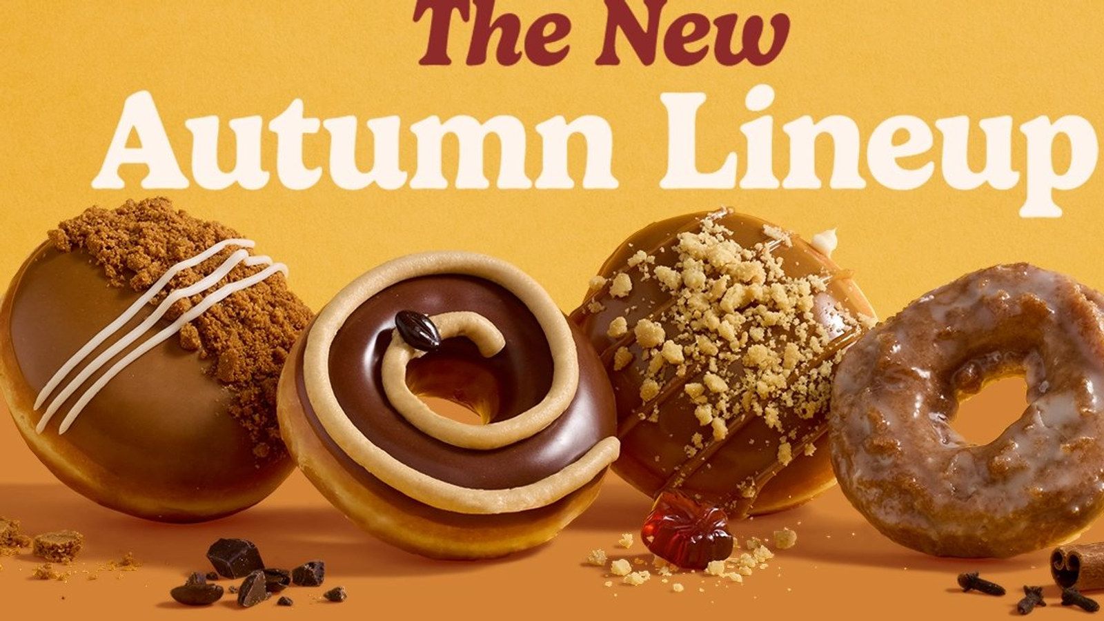 Krispy Kreme Autumn Seasonal Collection Returns with New Doughnuts and Lattes Krispy Kreme Autumn Seasonal Collection Returns with New Doughnuts and Lattes