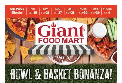 Giant Food Mart Weekly Ad September 25 - October 1, 2026