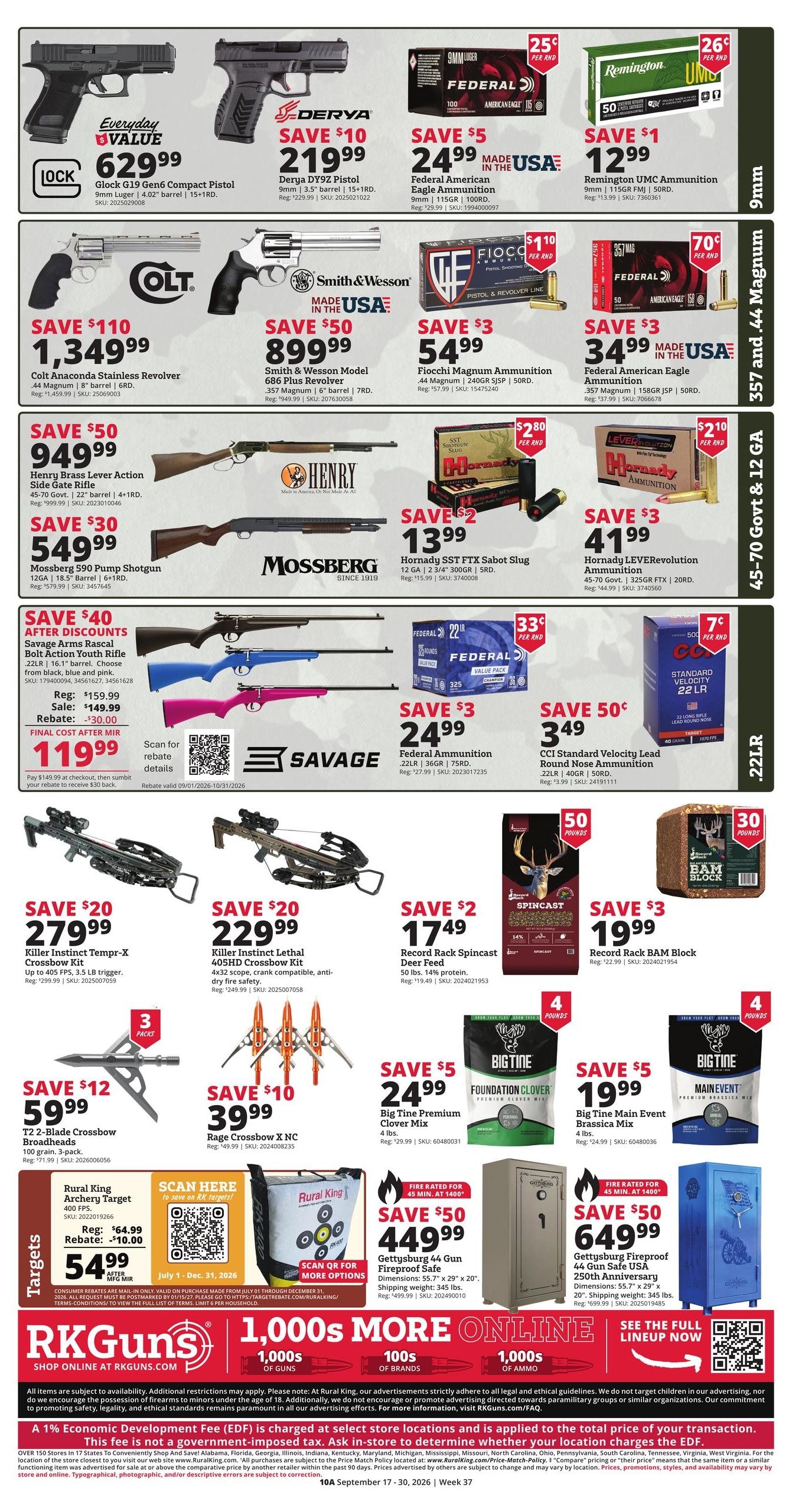 Rural King (Coosada Area, AL) Weekly Ad September 17 - 30, 2026