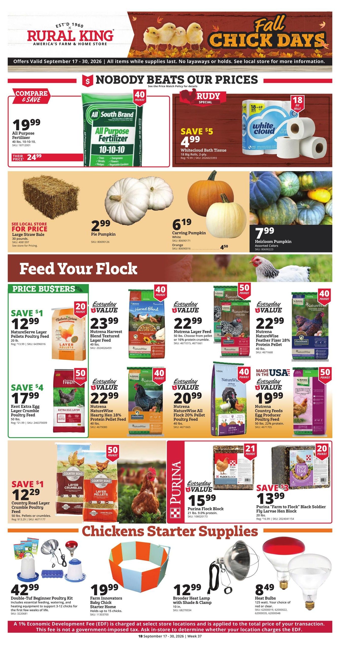 Rural King (Coosada Area, AL) Weekly Ad September 17 - 30, 2026