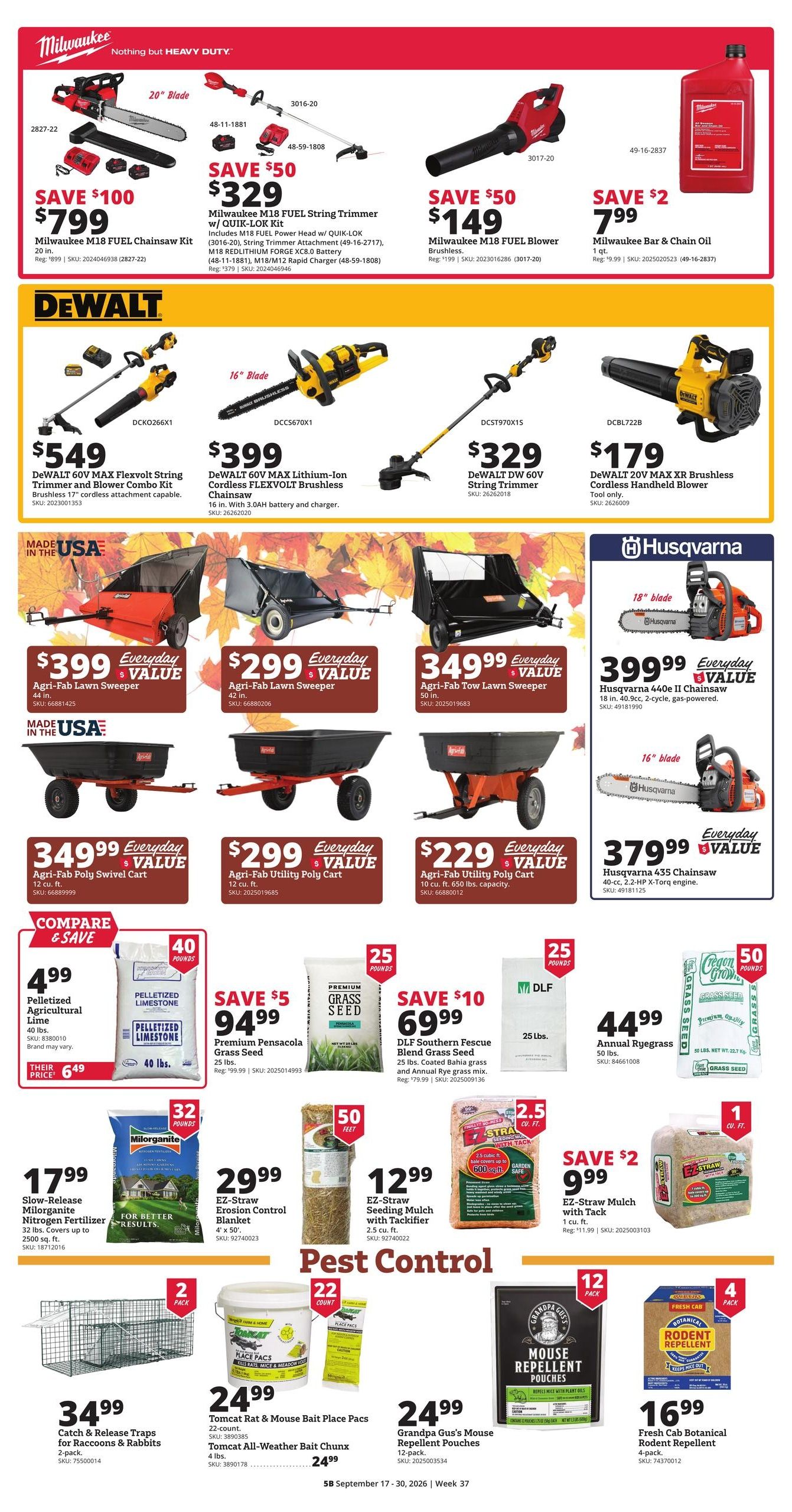 Rural King (Coosada Area, AL) Weekly Ad September 17 - 30, 2026