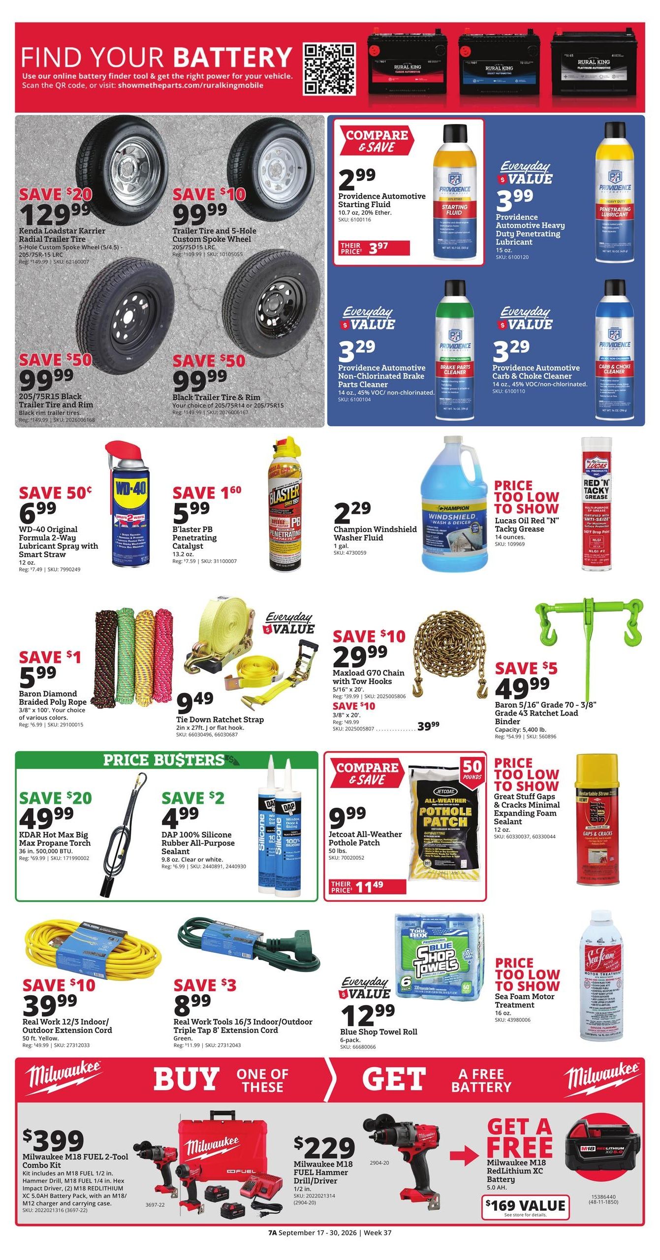 Rural King (Coosada Area, AL) Weekly Ad September 17 - 30, 2026