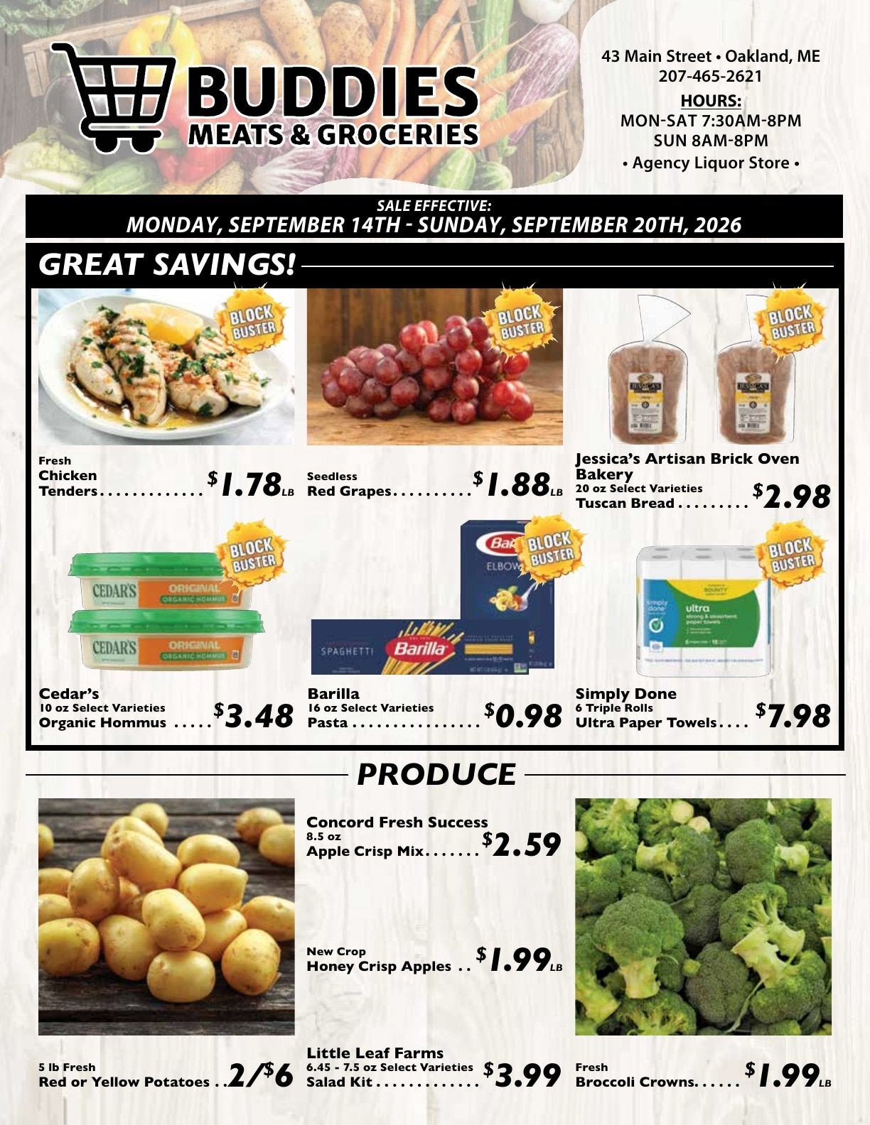 Buddies Meats & Groceries Weekly Ad September 14 - 20, 2026