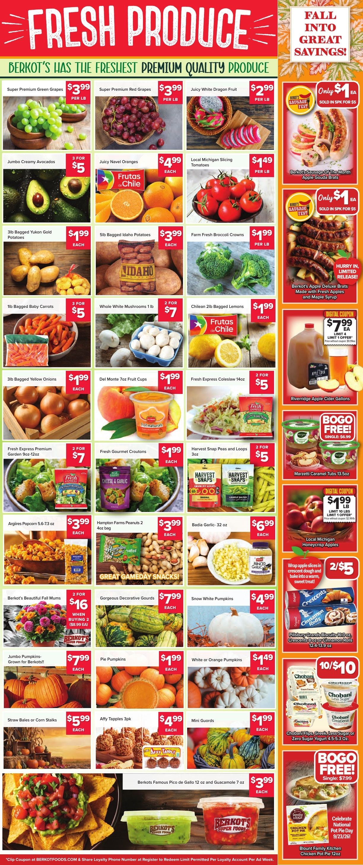 Berkot's Super Foods (Dyer, IN) Weekly Ad September 17 - 23, 2026
