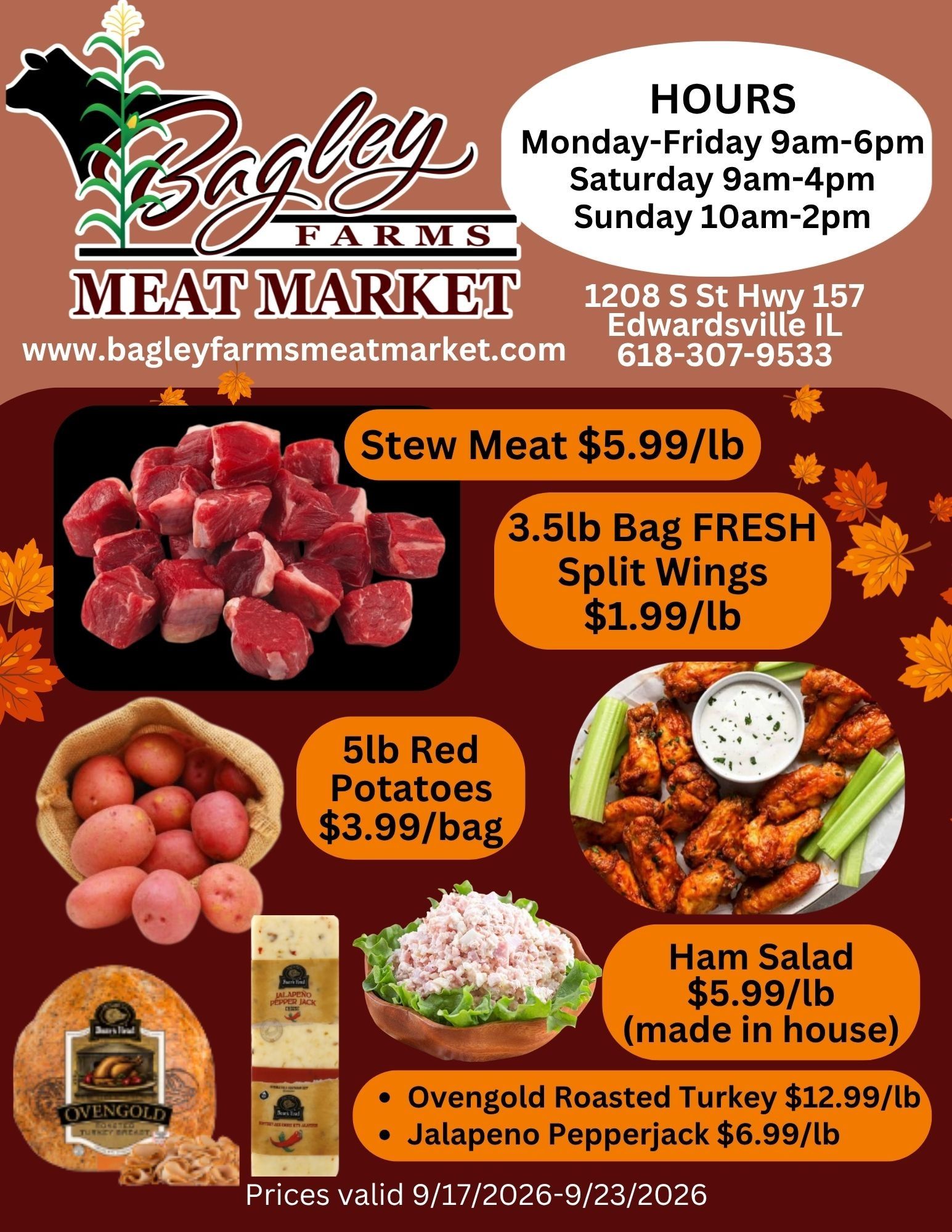 Bagley Farms Meat Market Weekly Ad September 17 - 23, 2026