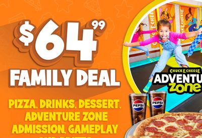 Chuck E. Cheese $64.99 Ultimate Fall Family Deal