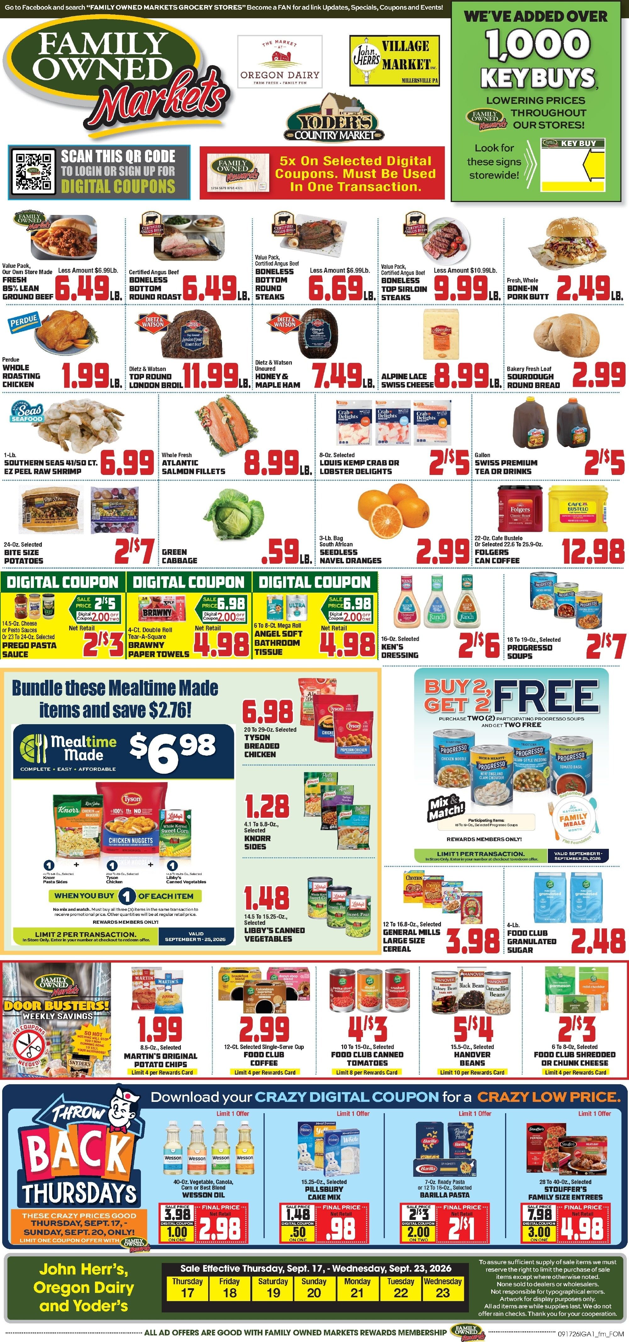 John Herr's Village Market Weekly Ad September 17 - 23, 2026