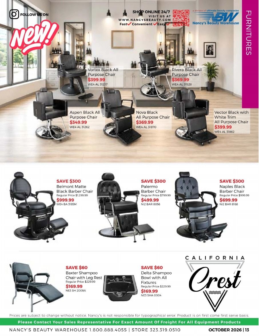 Nancy's Beauty Warehouse Monthly Catalog Weekly Ad October 1 - 31, 2026