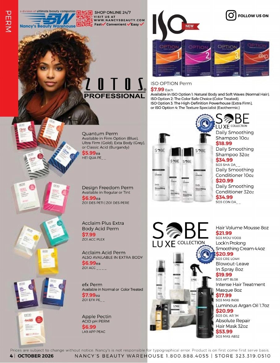Nancy's Beauty Warehouse Monthly Catalog Weekly Ad October 1 - 31, 2026