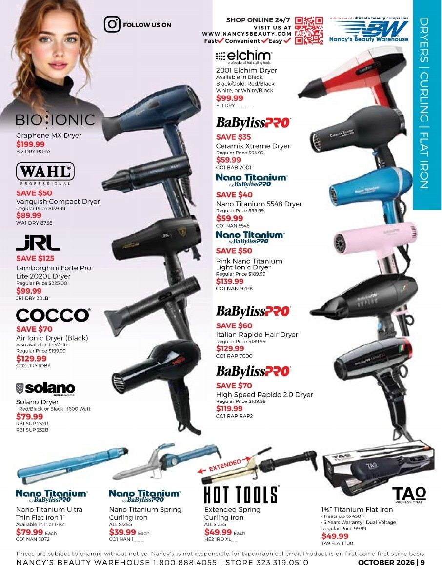 Nancy's Beauty Warehouse Monthly Catalog Weekly Ad October 1 - 31, 2026