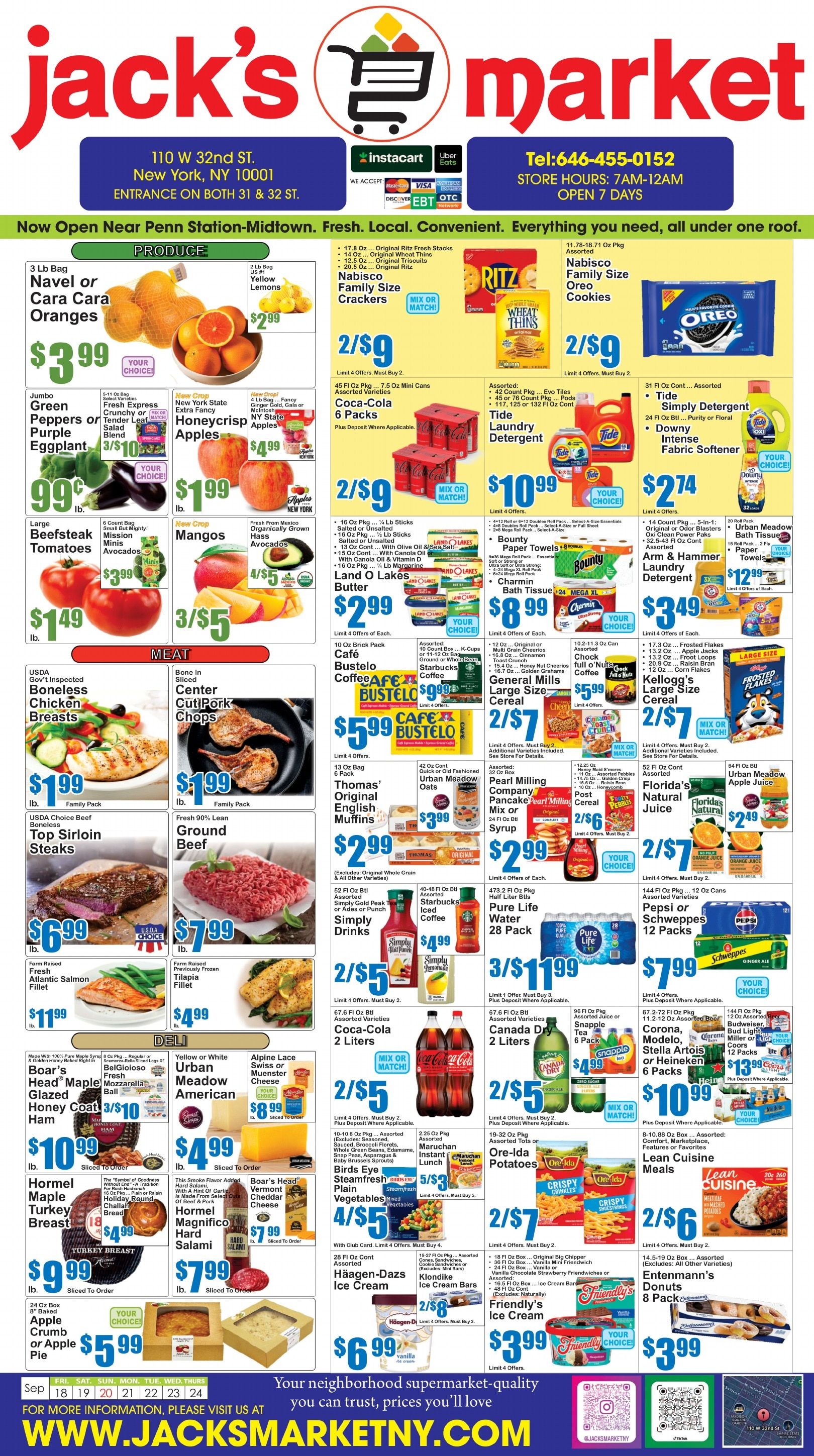 Jack's Market NYC Weekly Ad September 18 - 24, 2026