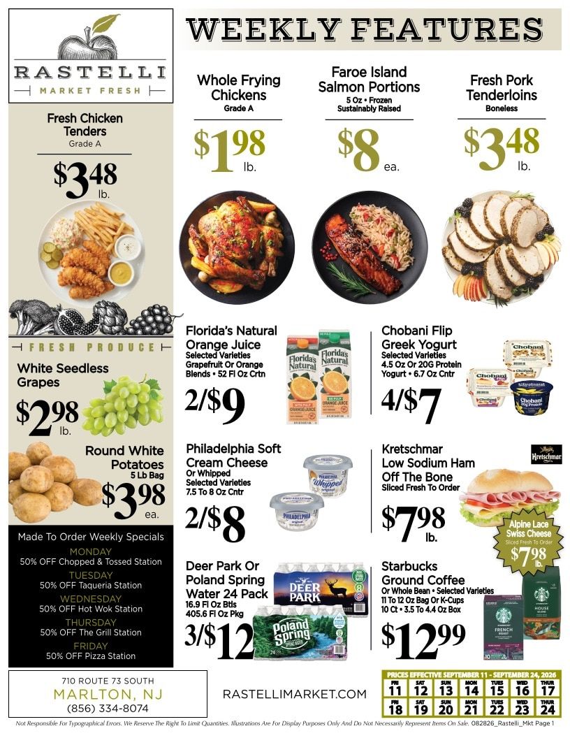 Rastelli Market Fresh Weekly Ad September 11 - 24, 2026