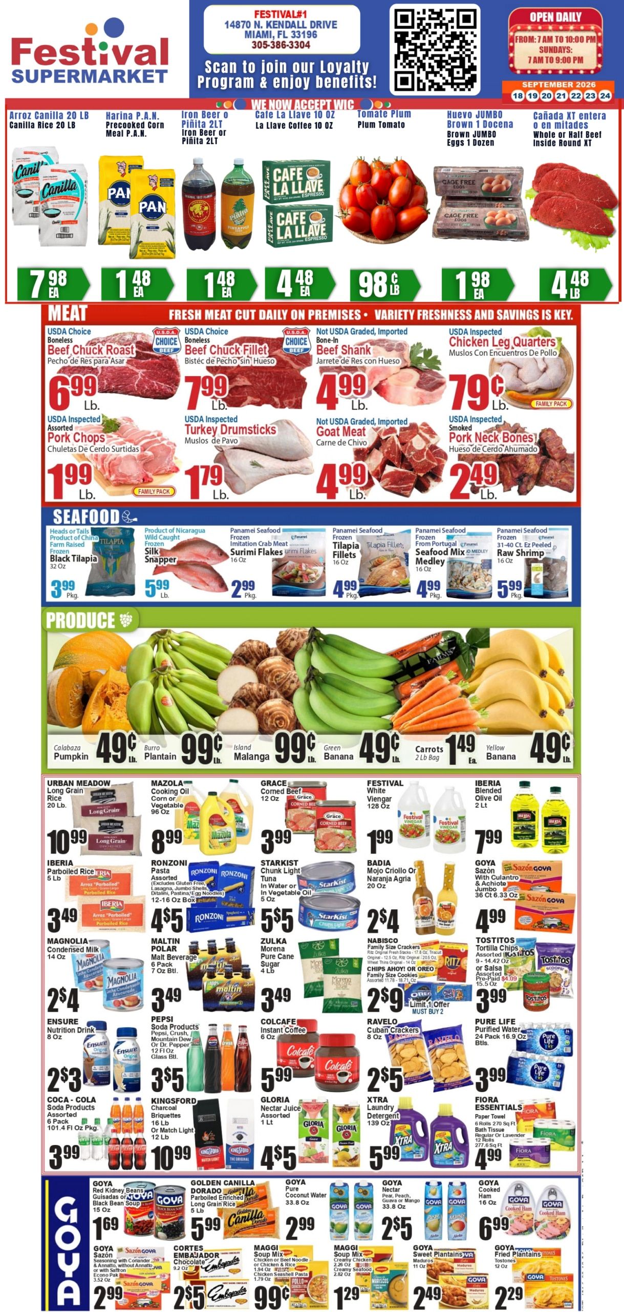 Festival Supermarket Weekly Ad September 18 - 24, 2026