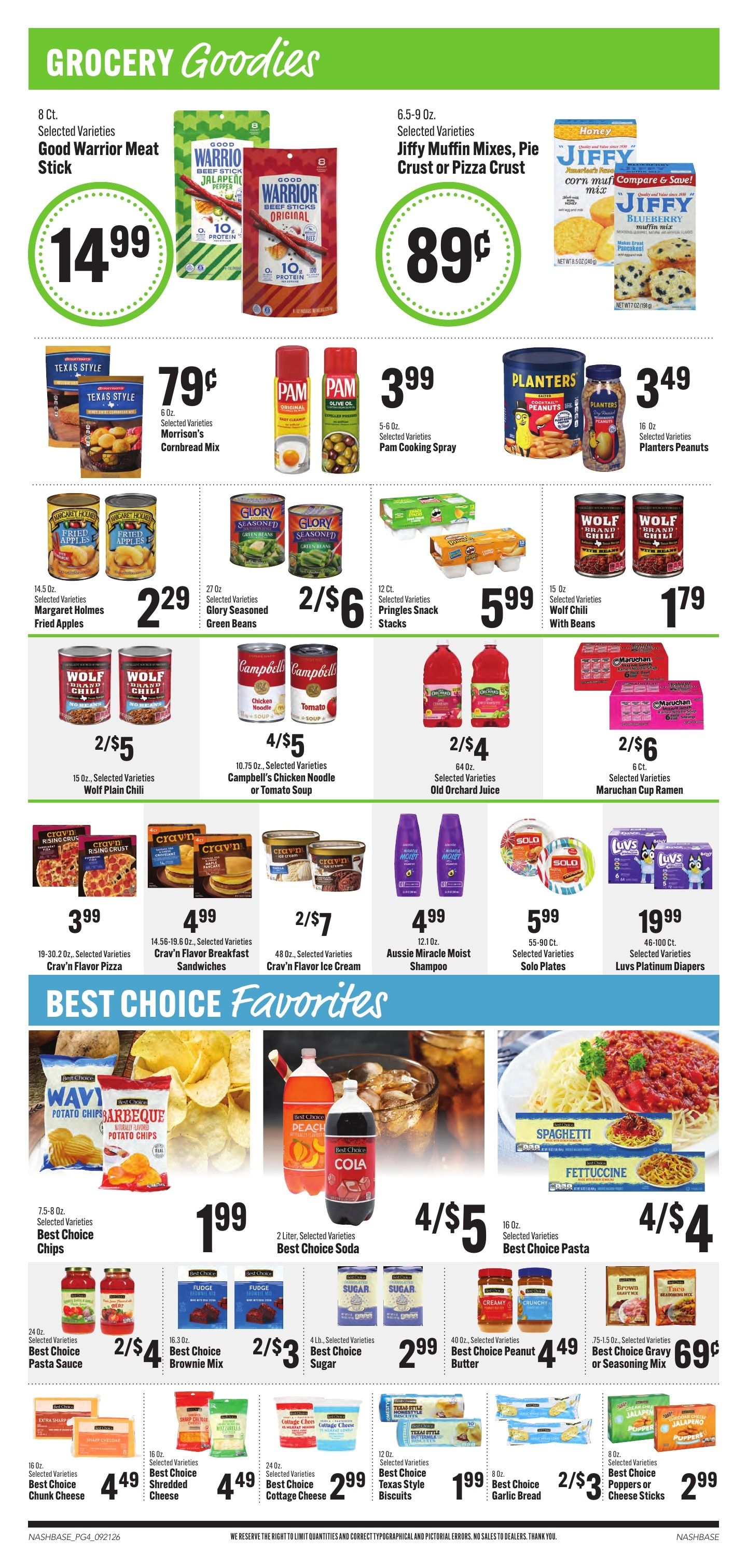 Hilltop Supermarket Weekly Ad September 21 - 27, 2026