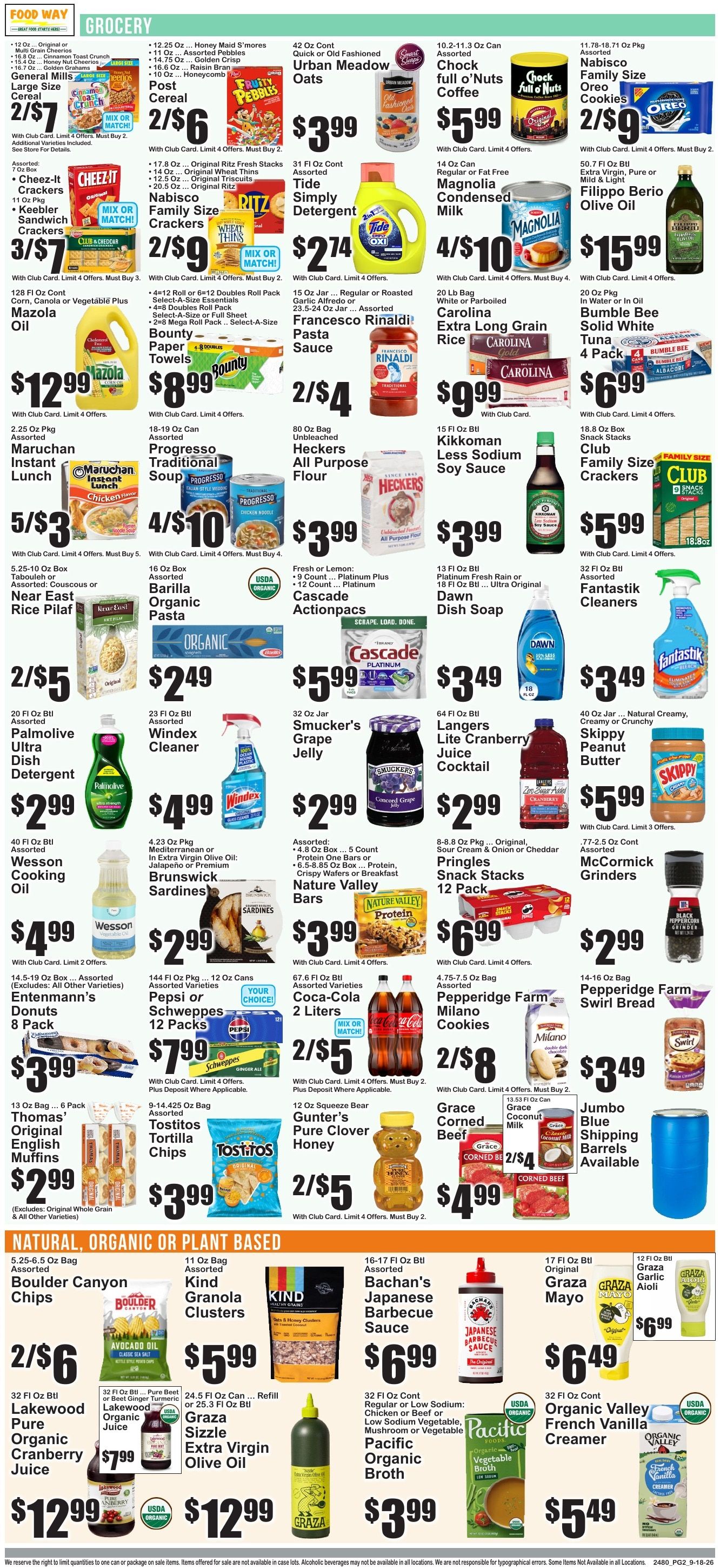 Food Way Weekly Ad September 18 - 24, 2026