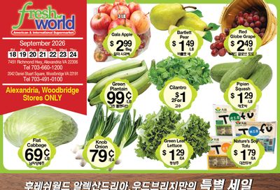 Fresh World Asian Weekly Ad September 18 - 24, 2026